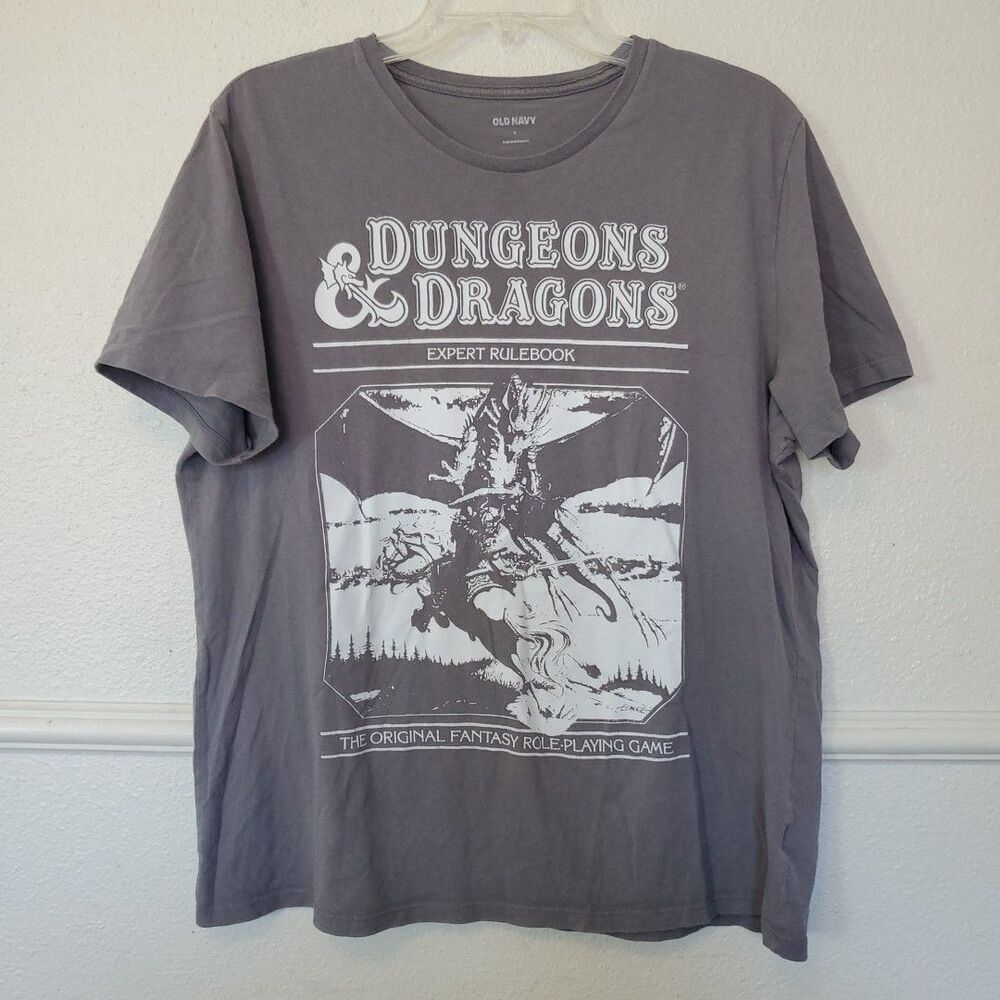 Dungeons & Dragons Expert Rulebook T-shirt Gray Mens Size Large Cotton